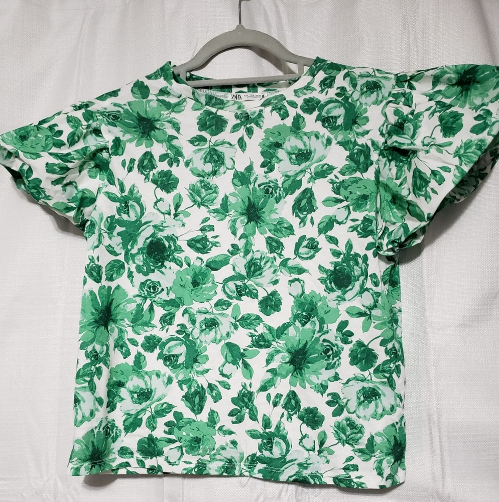 Floral Green Women Shirt